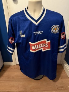 Original Authentic Leicester City 1997 Home Shirt With Coca Cola Badges Large for sale on Ebay