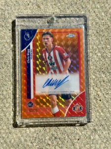 Topps Chrome Premier League - Chris Rigg - Sunderland - RC - Auto /25 for sale on Ebay