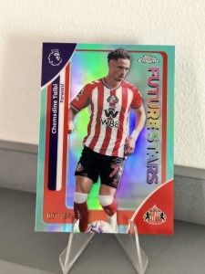Jersey# Chemsdine Talbi Aqua 7/199, 2026 Topps Premier League Chrome Sunderland for sale on Ebay