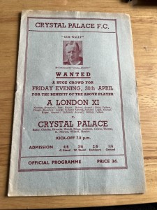 Crystal Palace V Brighton Programme Division Three 1954 Plus Insert Rare for sale on Ebay