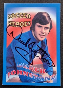 RARE  DEREK JOHNSTONE- RANGERS - L/E SOCCER HEROES  HOSSACK AUTO  CARD 11/30 for sale on Ebay