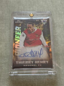 Topps Premier League Decades Arsenal FC Pioneer Thierry Henry Numbered 1/1 Auto for sale on Ebay
