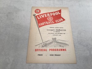 Liverpool v Sheffield United Reserves 1957/58 Central League 4 Pager 19 Oct 1957 for sale on Ebay