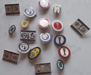 EPL League 2 Job Lot X18 Metal Pin Badges Crewe Chesterfield Newport Swindon for sale on Ebay