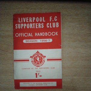 LIVERPOOL F.C. SUPPORTERS CLUB OFFICIAL HANDBOOK SEASON 1956-57 YEARBOOK for sale on Ebay