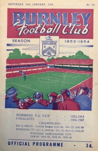 Burnley v Middlesbrough Div 1 1953/54 for sale on Ebay