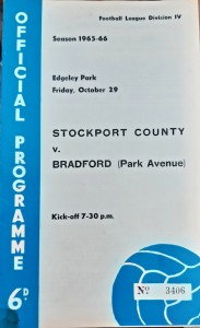 Stockport County v Bradford Park Avenue 1965/66 Season - 4th Division Fixture for sale on Ebay