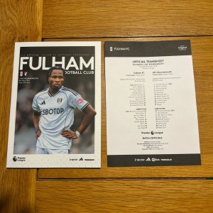Fulham V Bournemouth 9/05/26 Program Plus Team Sheet for sale on Ebay