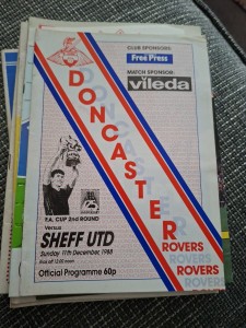 Doncaster Rovers V Sheffield United 11/12/1988 FA Cup 2nd Round Programme Mint for sale on Ebay