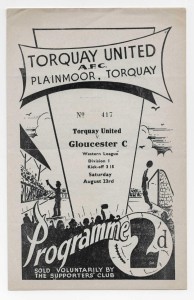 1958/59 Western League - TORQUAY UNITED Reserves v. GLOUCESTER CITY Reserves for sale on Ebay