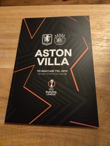 ASTON VILLA V MACCABI TEL AVIV - 06/11/25 - EUROPA LEAGUE OFFICIAL PROGRAMME for sale on Ebay