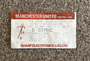 Manchester United vs Oxford United 1986/87 Match Ticket, 4/4/1987, VGC for sale on Ebay