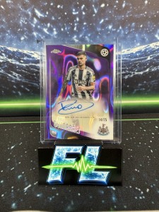 2025-26 Topps Chrome UCC Bruno Guimaraes Auto Purple Refractor /75 Newcastle for sale on Ebay