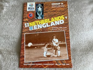 Euro 96. Netherlands V England. 18th June. + Teamsheet. for sale on Ebay