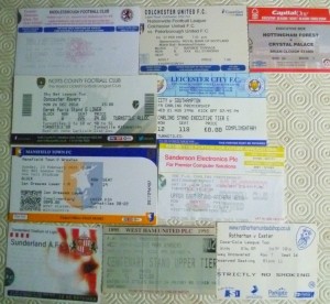 Collection of 10 x football match tickets. for sale on Ebay