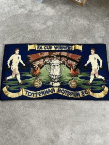 Vintage Tottenham Hotspur FA Cup Winners Rug Large Spurs Retro Memorabilia Mat for sale on Ebay