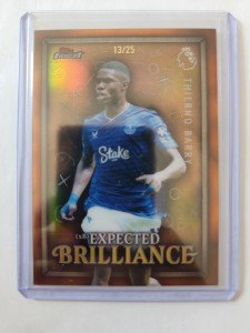 Thierno Barry /25 Expected Brilliance Topps Finest Everton FC for sale on Ebay