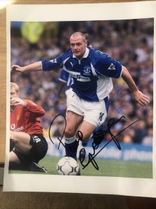 Signed Autograph Photo PAUL GASCOIGNE  ex EVERTON  & ENGLAND Midfielder. 10x8” for sale on Ebay
