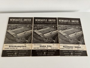 3 Vintage Newcastle United Match Programmes 1967 – Man Utd, Stoke & Southampton for sale on Ebay