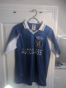 Chelsea 1997/1998 Cup Winners Cup Final Retro Shirt - Score Draw - Size Medium for sale on Ebay