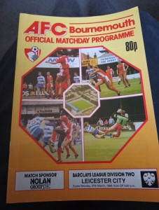 A.F.C Bournemouth v Leicester City     Barclays League Division Two     27/3/89. for sale on Ebay