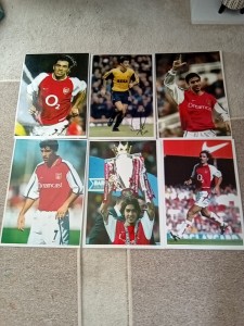 Six Arsenal Robert Pires Laminated Pictures 16 1/2 inches x 12 inches for sale on Ebay
