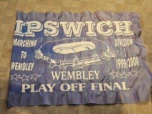 Vintage Satin Banner - Ipswich Town 2000 Wembley Play Off Final 29/5/2000 for sale on Ebay