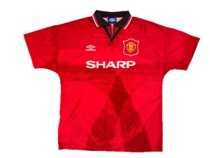 Vintage Manchester United 94/95 Home Jersey Umbro Old Trafford Graphic Size L for sale on Ebay