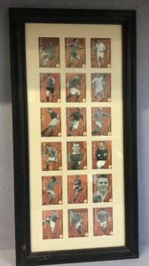 Manchester United Vintage Footballers 18 prints 1970’s wooden frame T7722 for sale on Ebay