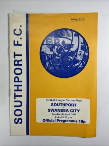Southport v Swansea City;  4th April 1978 for sale on Ebay