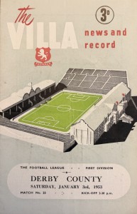 Aston Villa v Derby County Div 1 1952/53 for sale on Ebay