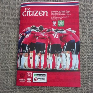 YORK CITY V YEOVIL TOWN..2025-26 ENTERPRISE NATIONAL LEAGUE  for sale on Ebay