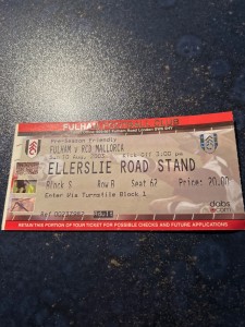 10/08/2003 Ticket: Fulham v Mallorca [Friendly] (Crease, Folded) for sale on Ebay