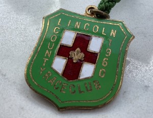 1960 Lincoln County Race Club Enamel Annual Members Horse Racing Badge. Lovely for sale on Ebay
