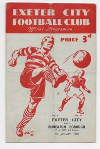 1949/50 FA Cup 3rd Round - EXETER CITY v. NUNEATON BOROUGH for sale on Ebay
