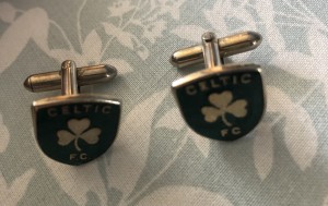 Glasgow Celtic football club cufflinks vintage 60s/70s for sale on Ebay