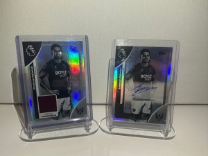 Emerson Palmieri West Ham X2 Lot Auto /75 & Relic /75 Topps Premier League 25/26 for sale on Ebay