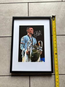 Phil foden signed large photo with coa manchester city england football for sale on Ebay
