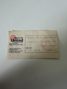 MANCHESTER UNITED 1976 TICKET STUB QPR DIVISION ONE QUEENS PARK RANGERS 1975/76 for sale on Ebay
