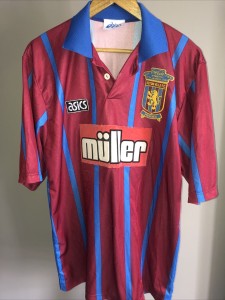 Original ASICS ASTON VILLA 1993-1994 Home Shirt Coca-Cola Cup Winners Sz L for sale on Ebay