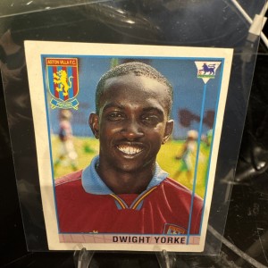 Dwight Yorke Aston Villa Merlin 1995-1996 Sticker Vintage for sale on Ebay