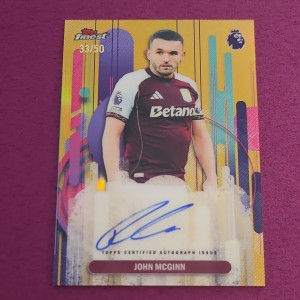 Topps Finest Chrome Prem Lge 2026 John McGinn Auto /50 Gold Refractor A. Villa  for sale on Ebay