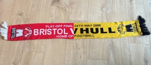 Championship Play Off Final 2008 Half And Half Scarf, Hull City V Bristol City for sale on Ebay