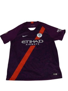 Nike Manchester City 2018 19 Away Shirt Purple Premier League Size XL for sale on Ebay
