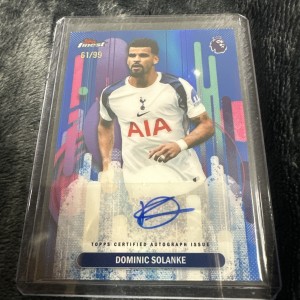 Topps Premier League Finest 2026 -  Dominic Solanke 61/99 Finest Auto Tottenham  for sale on Ebay