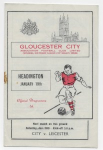 1956/57 Southern League - GLOUCESTER CITY v. HEADINGTON UNITED for sale on Ebay