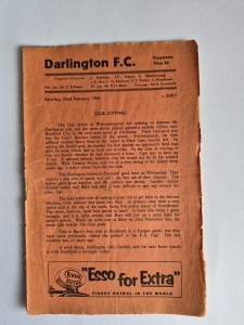 Darlington V Bury 22/2/1958 Programme No Writing/Staples for sale on Ebay