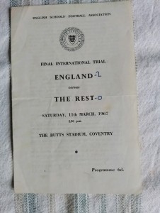 66/7 England Schools International Trial England Boys v The Rest Programme. for sale on Ebay