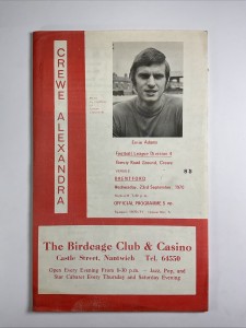 Crewe Alexandra v Brentford;  23rd September 1970 for sale on Ebay