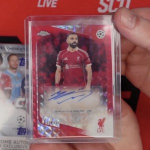 Mohammed Salah Geometric Auto /5 Topps Chrome UCC 25/26 - Liverpool Colour Match for sale on Ebay